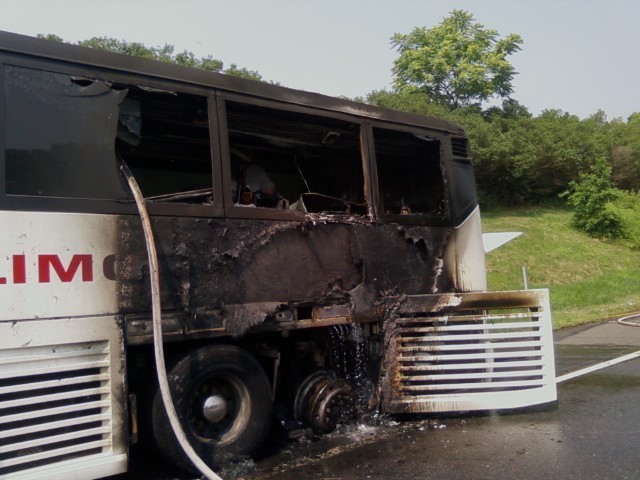 Charter Bus Fire - GSP South 07/07