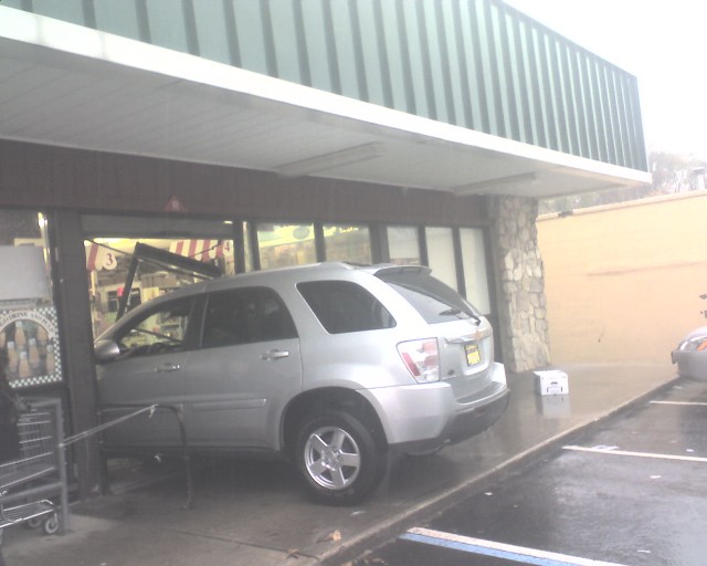 Car Vs SAME Building -Oak Tree Rd.