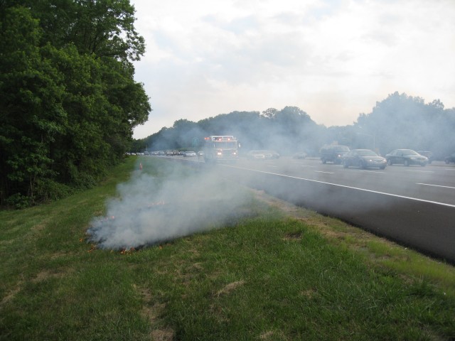 Brush Fire - GSP North 06/27/08 Engine 3 approaching (cute lil' fire)