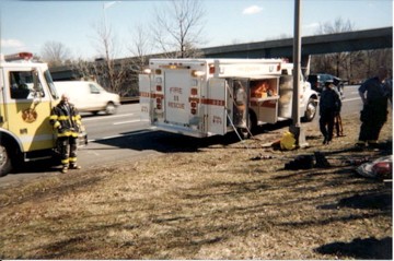 Rescue Truck during a Vehicle Extrication