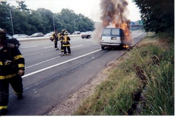 Vehicle Fire Southbound on Parkway