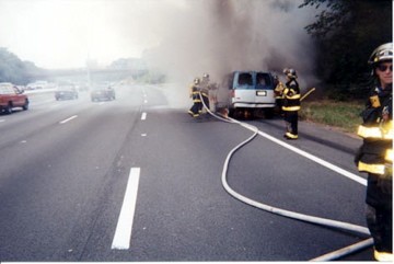 Vehicle Fire Southbound on Parkway